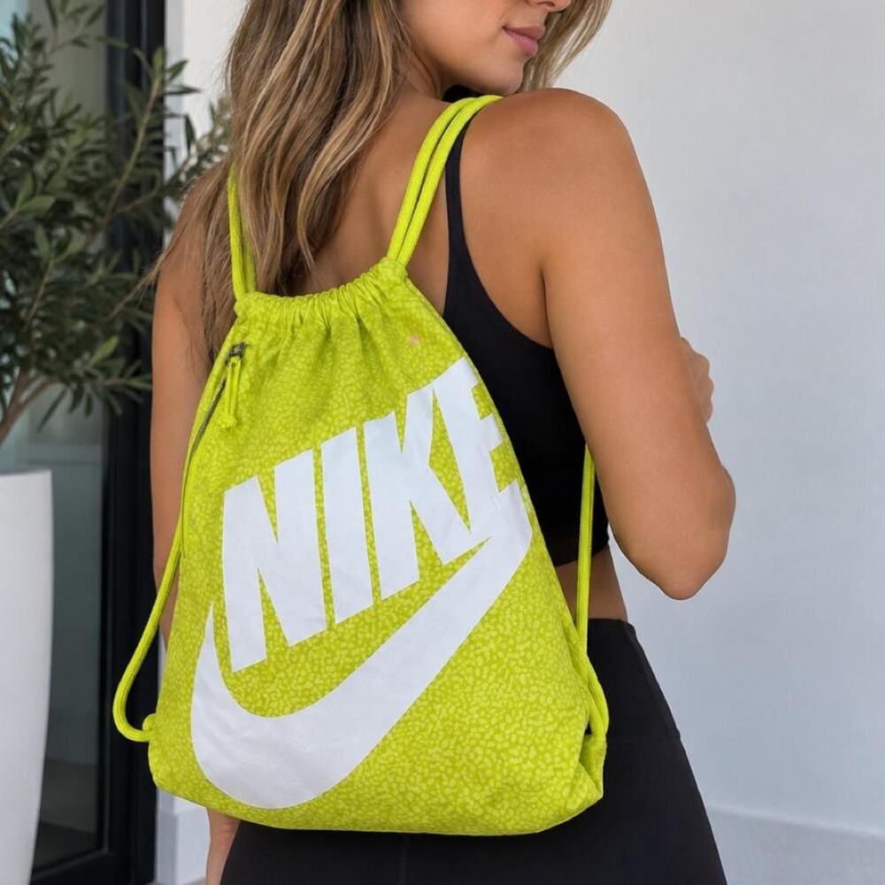 Nike yellow polyester gym bag